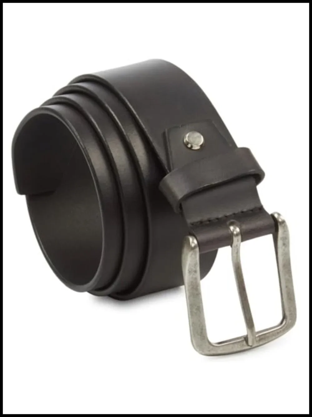 Men's Full Grain Leather Belt Vintage Cowboy Style Handmade Western Buckle